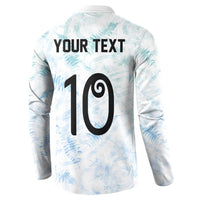 Custom New Zealand Football Button Sweatshirt The Whites-Aotearoa Inspired - Polynesian Pride