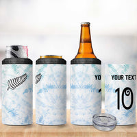 Custom New Zealand Football 4 in 1 Can Cooler Tumbler The Whites-Aotearoa Inspired - Polynesian Pride