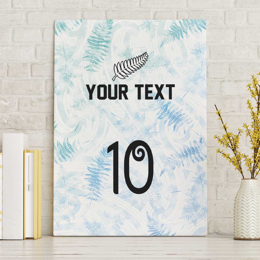 Custom New Zealand Football Canvas Wall Art The Whites-Aotearoa Inspired - Polynesian Pride