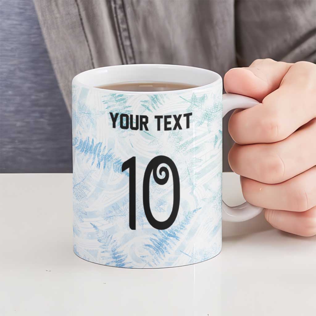 Custom New Zealand Football Ceramic Mug The Whites-Aotearoa Inspired - Polynesian Pride