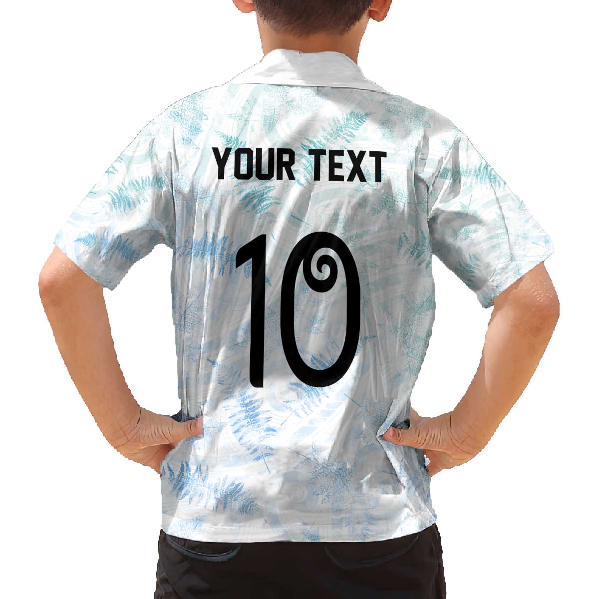 Custom New Zealand Football Family Matching Off The Shoulder Long Sleeve Dress and Hawaiian Shirt The Whites-Aotearoa Inspired - Polynesian Pride