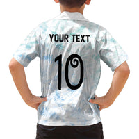 Custom New Zealand Football Family Matching Off Shoulder Maxi Dress and Hawaiian Shirt The Whites-Aotearoa Inspired - Polynesian Pride