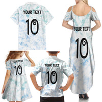 Custom New Zealand Football Family Matching Summer Maxi Dress and Hawaiian Shirt The Whites-Aotearoa Inspired - Polynesian Pride