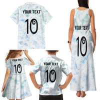 Custom New Zealand Football Family Matching Tank Maxi Dress and Hawaiian Shirt The Whites-Aotearoa Inspired - Polynesian Pride