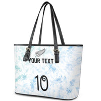 Custom New Zealand Football Leather Tote Bag The Whites-Aotearoa Inspired - Polynesian Pride