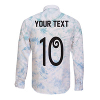 Custom New Zealand Football Long Sleeve Button Shirt The Whites-Aotearoa Inspired - Polynesian Pride
