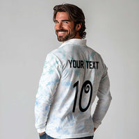 Custom New Zealand Football Long Sleeve Polo Shirt The Whites-Aotearoa Inspired - Polynesian Pride