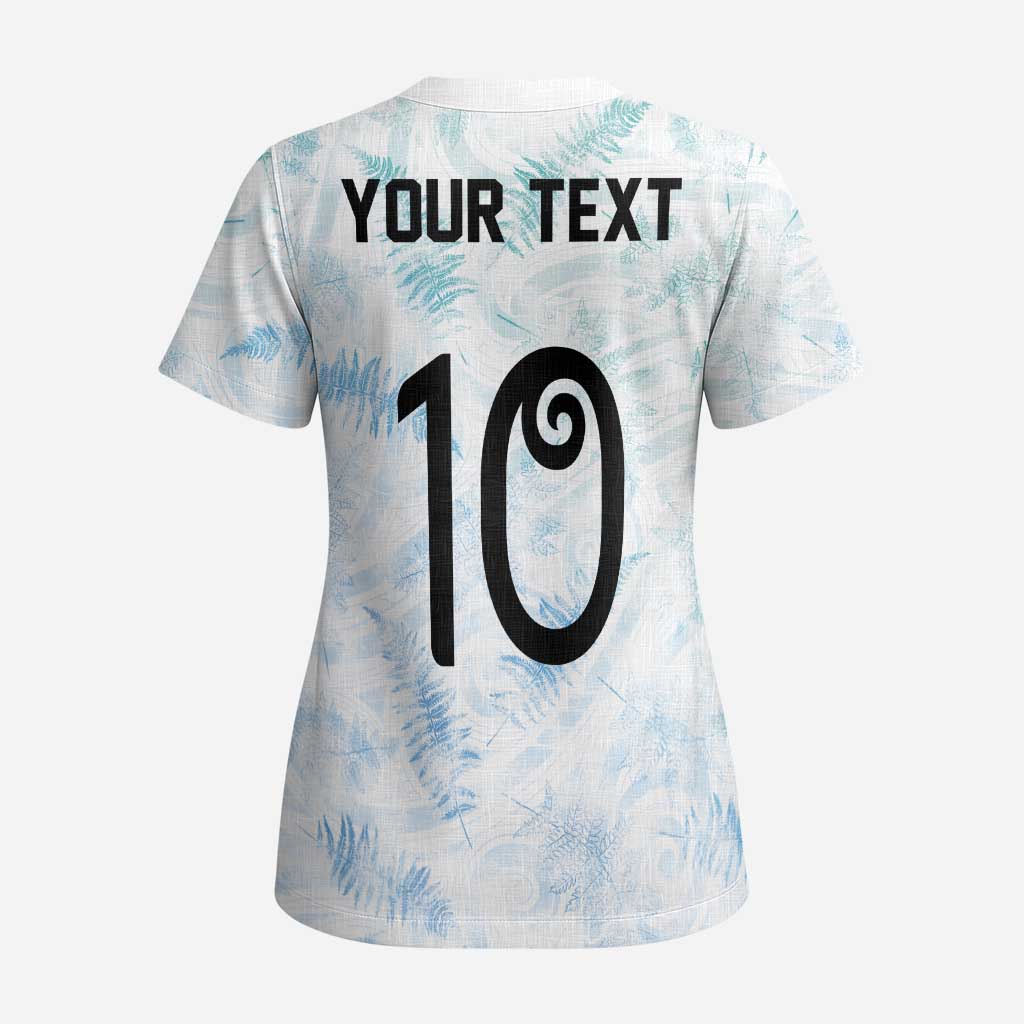 Custom New Zealand Football Scrub Top The Whites-Aotearoa Inspired - Polynesian Pride