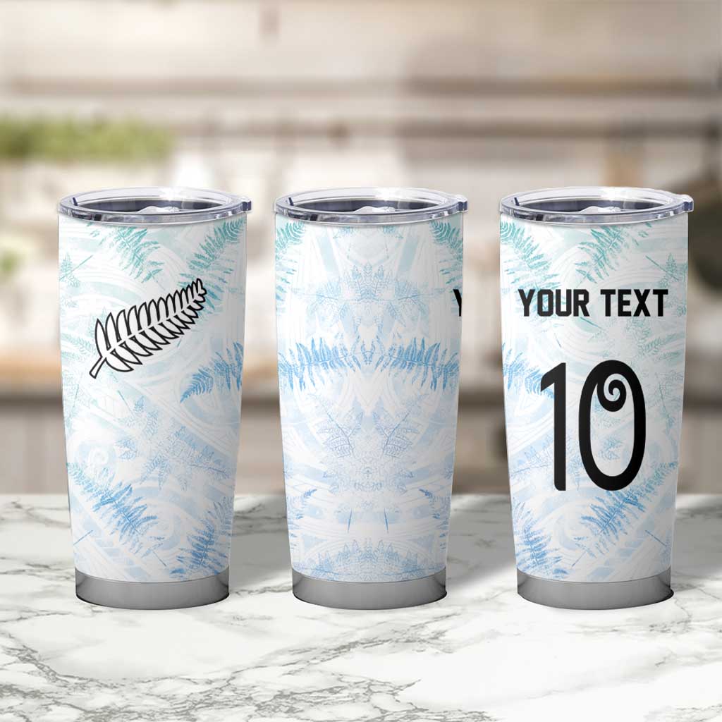 Custom New Zealand Football Tumbler Cup The Whites-Aotearoa Inspired - Polynesian Pride