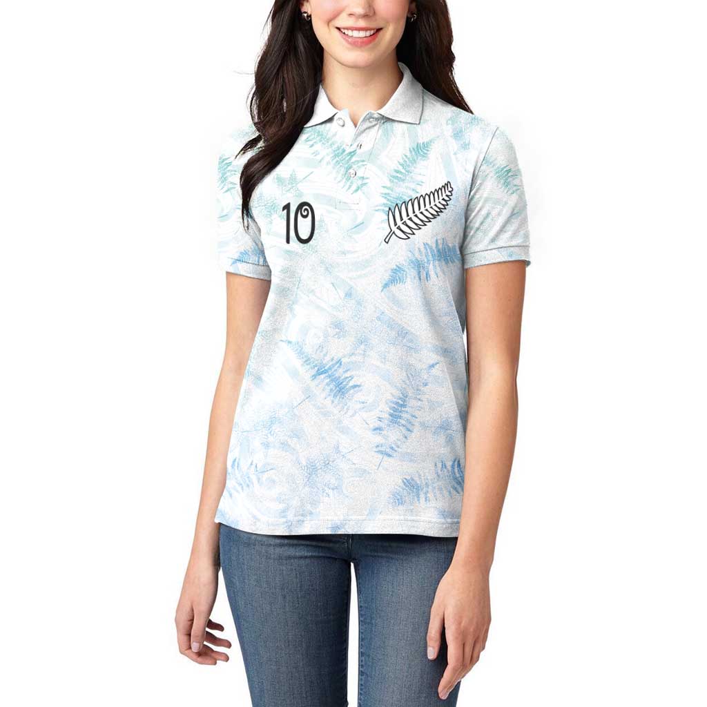 Custom New Zealand Football Women Polo Shirt The Whites-Aotearoa Inspired LT03 - Polynesian Pride