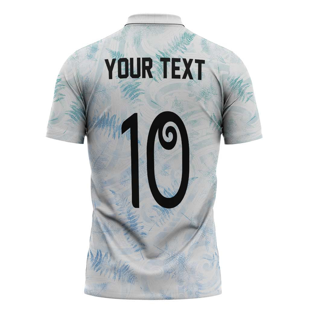 Custom New Zealand Football Zipper Polo Shirt The Whites-Aotearoa Inspired - Polynesian Pride