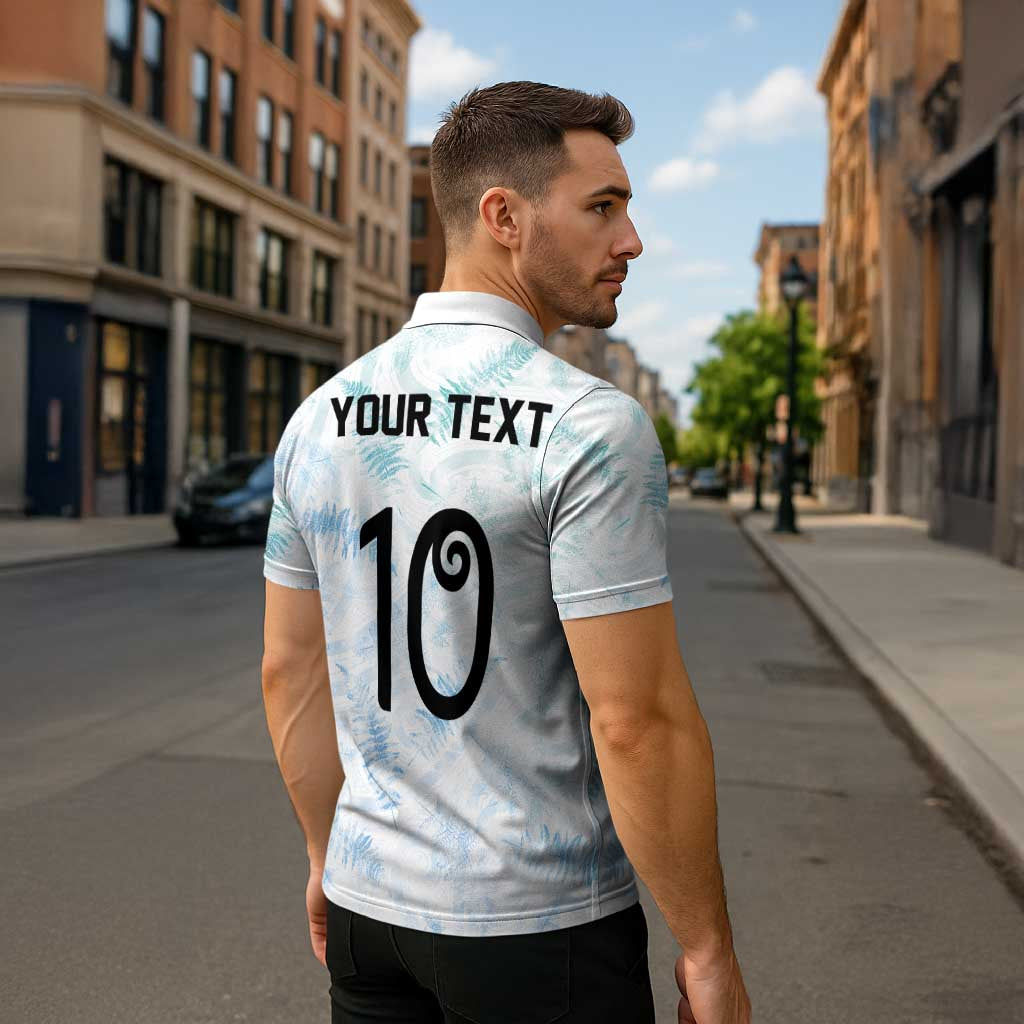 Custom New Zealand Football Zipper Polo Shirt The Whites-Aotearoa Inspired - Polynesian Pride