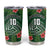 Custom Hawaii Volleyball Tumbler Cup Kakau Abstract and Tropical Plants Green Color - Polynesian Pride