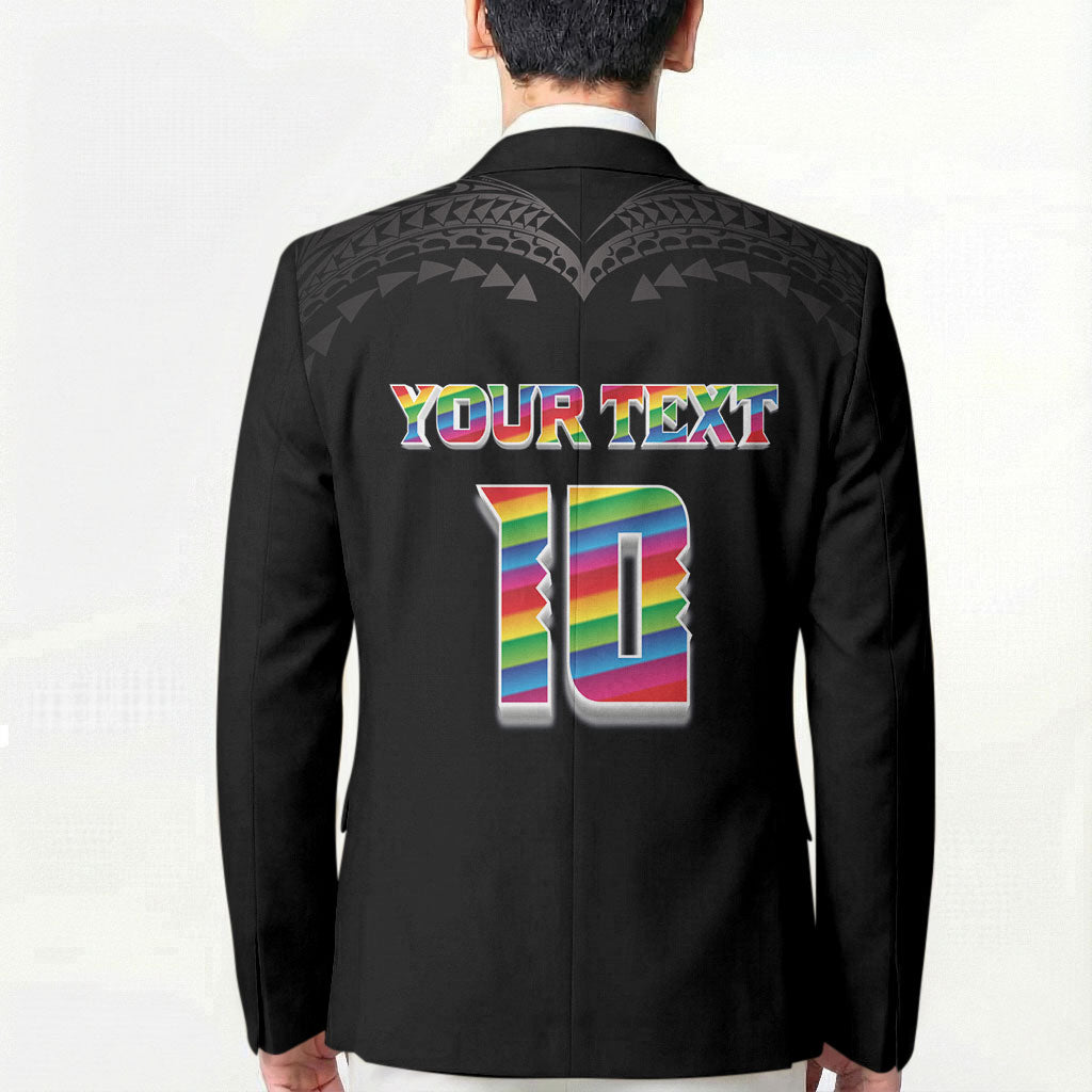 Custom Hawaii Rainbow Warriors Blazer Kakau Shark Tooth and Polynesian Art Tattoo LT03 - Polynesian Pride