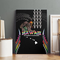 Hawaii Rainbow Warriors Canvas Wall Art Kakau Shark Tooth and Polynesian Art Tattoo LT03 - Polynesian Pride