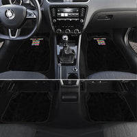 Custom Hawaii Rainbow Warriors Car Mats Kakau Shark Tooth and Polynesian Art Tattoo LT03 Set 4pcs Black - Polynesian Pride
