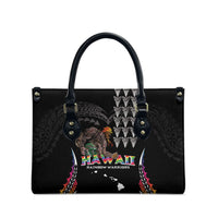 Hawaii Rainbow Warriors Leather Bag Kakau Shark Tooth and Polynesian Art Tattoo LT03 - Polynesian Pride