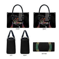 Hawaii Rainbow Warriors Leather Bag Kakau Shark Tooth and Polynesian Art Tattoo LT03 - Polynesian Pride