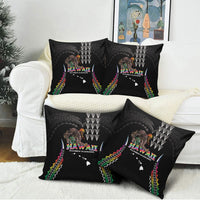 Hawaii Rainbow Warriors Pillow Cover Kakau Shark Tooth and Polynesian Art Tattoo LT03 - Polynesian Pride