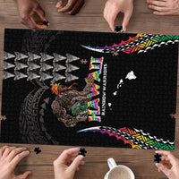 Hawaii Rainbow Warriors Puzzle Kakau Shark Tooth and Polynesian Art Tattoo LT03 - Polynesian Pride