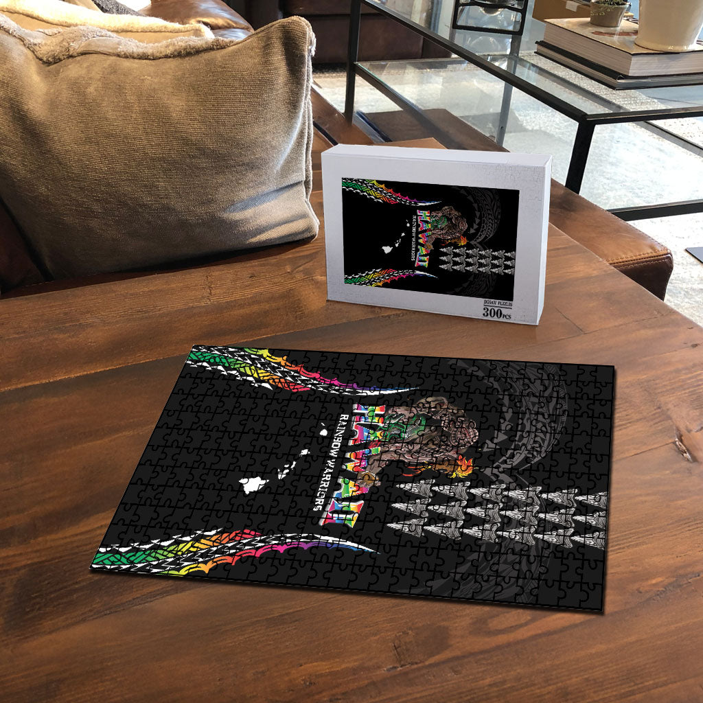 Hawaii Rainbow Warriors Puzzle Kakau Shark Tooth and Polynesian Art Tattoo LT03 - Polynesian Pride