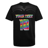 Custom Hawaii Rainbow Warriors Rugby Jersey Kakau Shark Tooth and Polynesian Art Tattoo LT03 - Polynesian Pride