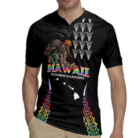 Custom Hawaii Rainbow Warriors Rugby Jersey Kakau Shark Tooth and Polynesian Art Tattoo LT03 - Polynesian Pride