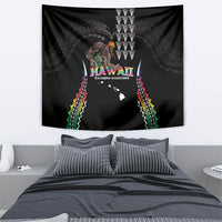 Hawaii Rainbow Warriors Tapestry Kakau Shark Tooth and Polynesian Art Tattoo LT03 - Polynesian Pride