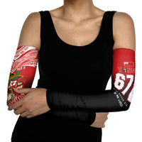 Mate Ma'a Tonga Arm Sleeves Traditional Warrior and Ngatu Art Pattern LT03 - Polynesian Pride