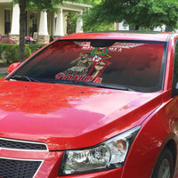 Mate Ma'a Tonga Auto Sun Shade Traditional Warrior and Ngatu Art Pattern LT03 - Polynesian Pride