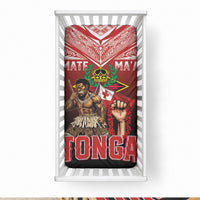 Mate Ma'a Tonga Baby Bed Cover Traditional Warrior and Ngatu Art Pattern LT03 28 × 52 in Red - Polynesian Pride