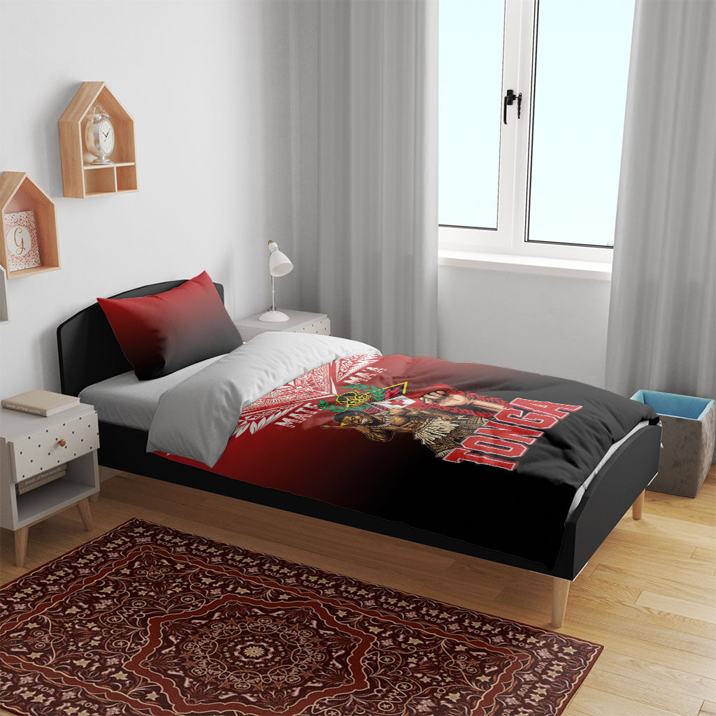 Mate Ma'a Tonga Bedding Set Traditional Warrior and Ngatu Art Pattern LT03 - Polynesian Pride