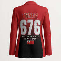 Mate Ma'a Tonga Blazer Traditional Warrior and Ngatu Art Pattern LT03 - Polynesian Pride