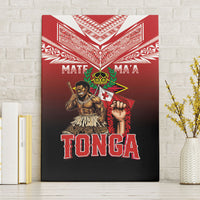 Mate Ma'a Tonga Canvas Wall Art Traditional Warrior and Ngatu Art Pattern LT03 Without Frame Red - Polynesian Pride