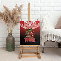 Mate Ma'a Tonga Canvas Wall Art Traditional Warrior and Ngatu Art Pattern LT03 - Polynesian Pride