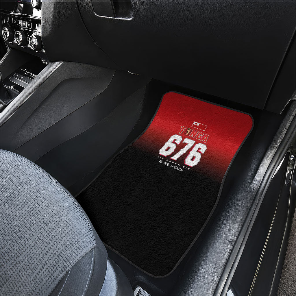Mate Ma'a Tonga Car Mats Traditional Warrior and Ngatu Art Pattern LT03 - Polynesian Pride