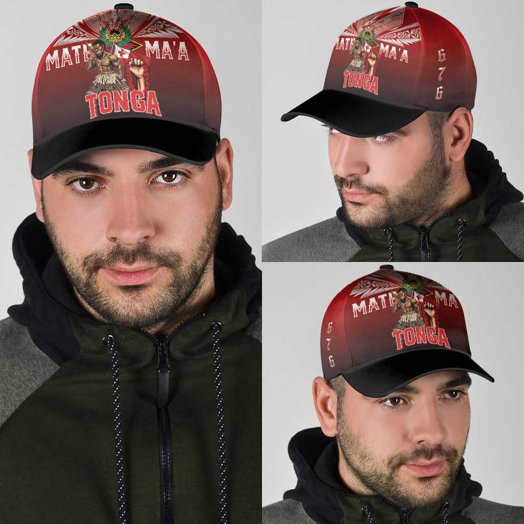 Mate Ma'a Tonga Classic Cap Traditional Warrior and Ngatu Art Pattern LT03 - Polynesian Pride