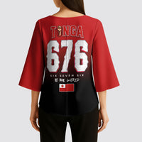 Mate Ma'a Tonga Kimono Sleeve Blouse Traditional Warrior and Ngatu Art Pattern LT03 - Polynesian Pride