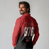 Mate Ma'a Tonga Long Sleeve Polo Shirt Traditional Warrior and Ngatu Art Pattern LT03 - Polynesian Pride