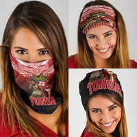 Mate Ma'a Tonga Neck Gaiter Traditional Warrior and Ngatu Art Pattern LT03 - Polynesian Pride