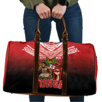 Mate Ma'a Tonga Travel Bag Traditional Warrior and Ngatu Art Pattern LT03 Red - Polynesian Pride