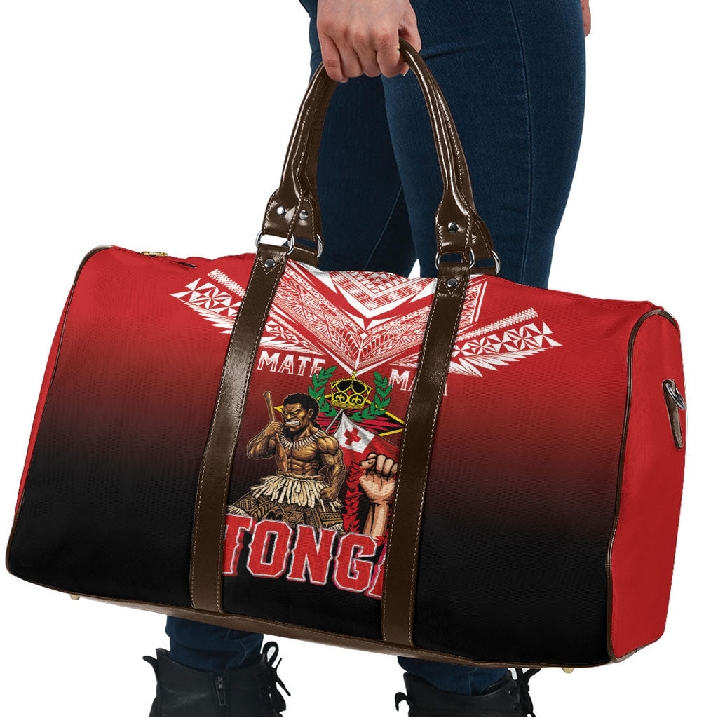 Mate Ma'a Tonga Travel Bag Traditional Warrior and Ngatu Art Pattern LT03 - Polynesian Pride