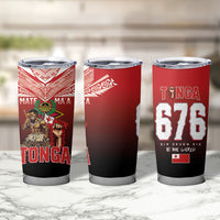 Mate Ma'a Tonga Tumbler Cup Traditional Warrior and Ngatu Art Pattern LT03 - Polynesian Pride