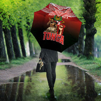 Mate Ma'a Tonga Umbrella Traditional Warrior and Ngatu Art Pattern LT03 - Polynesian Pride