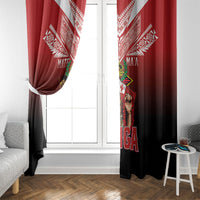 Mate Ma'a Tonga Window Curtain Traditional Warrior and Ngatu Art Pattern LT03 - Polynesian Pride