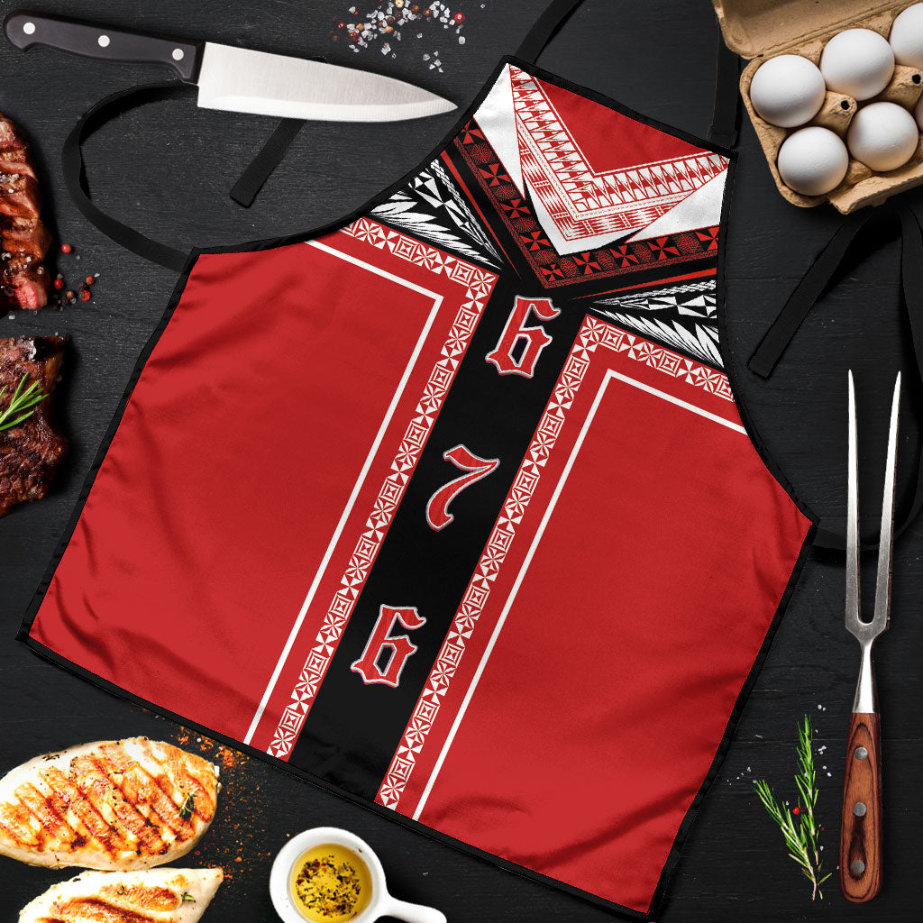 Tonga Apron Tribal Pacific Ngatu Motif LT03 Red - Polynesian Pride