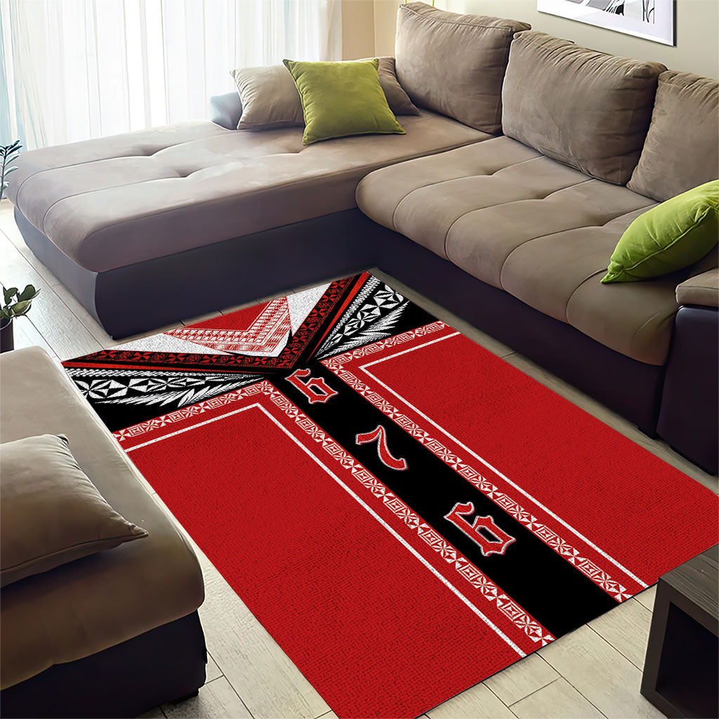Tonga Area Rug Tribal Pacific Ngatu Motif LT03 - Polynesian Pride