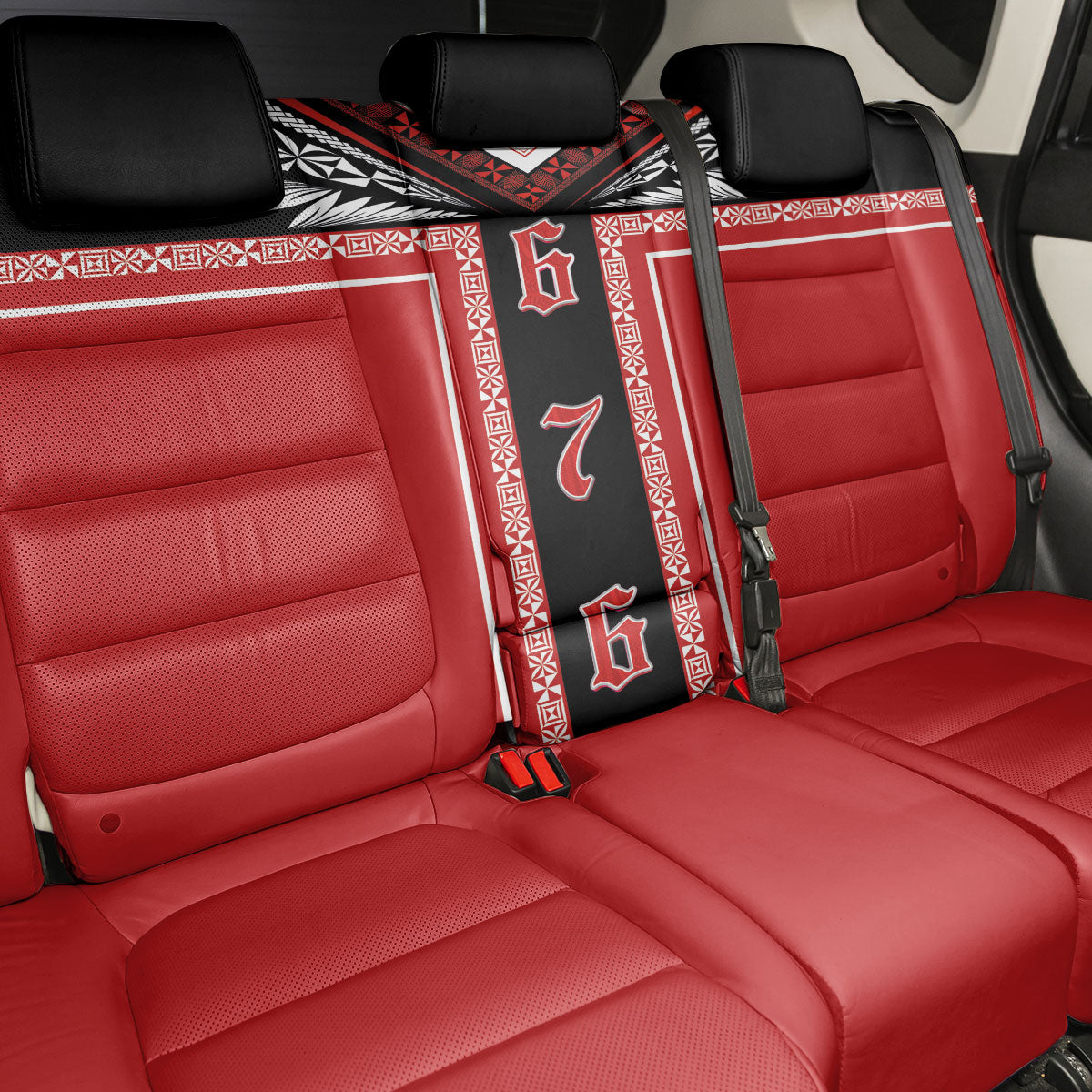 Tonga Back Car Seat Cover Tribal Pacific Ngatu Motif LT03 - Polynesian Pride