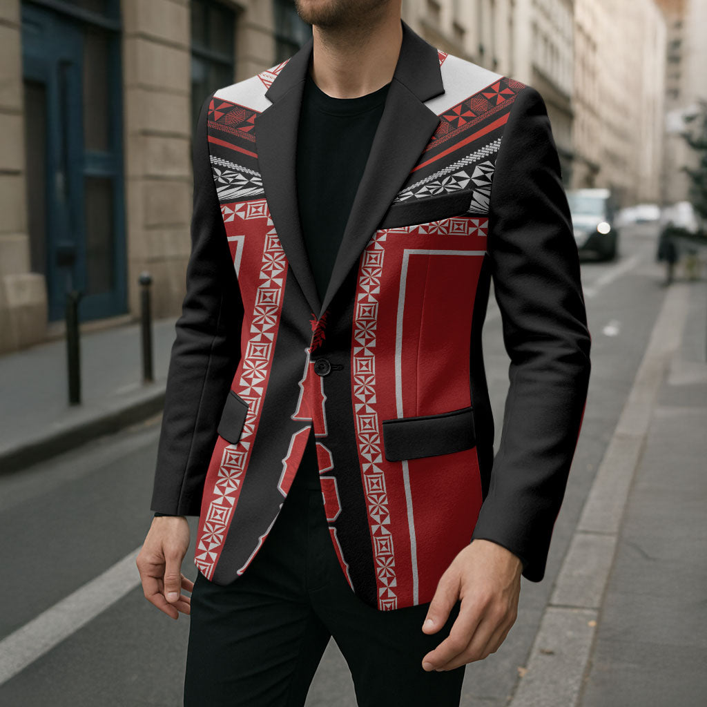 Tonga Blazer Tribal Pacific Ngatu Motif LT03 - Polynesian Pride