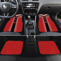 Tonga Car Mats Tribal Pacific Ngatu Motif LT03 Set 4pcs Red - Polynesian Pride